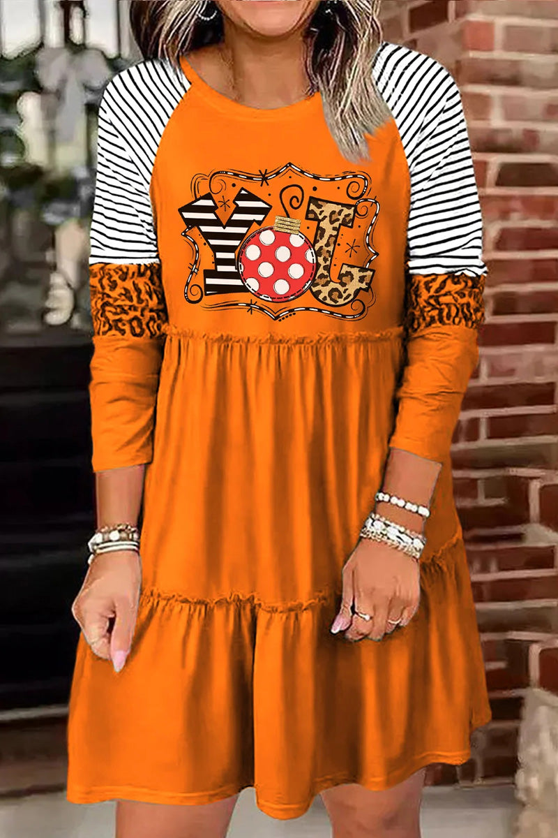 JOY Holiday Vibe Long Sleeve Dress